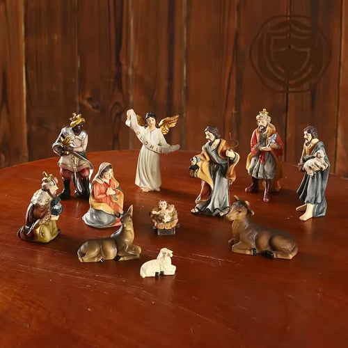 11-Piece Classic Nativity Scene Set - Frost Moment