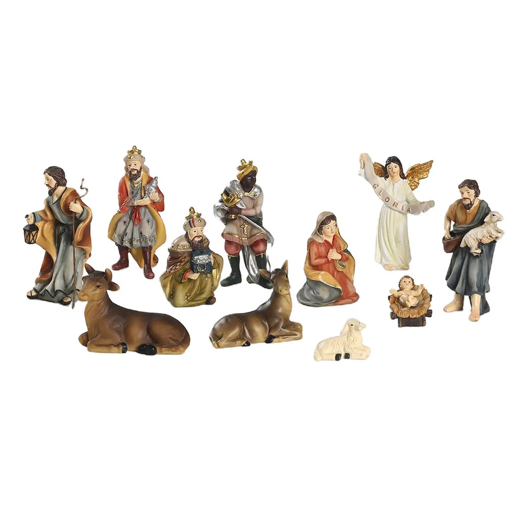 11-Piece Classic Nativity Scene Set - Frost Moment