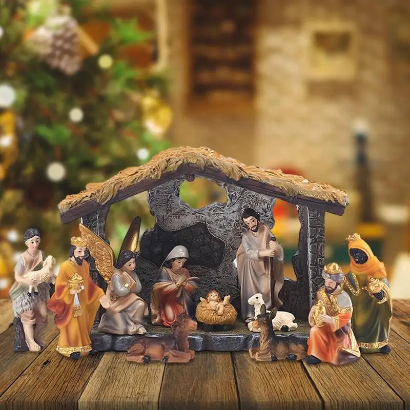 Classic 12-Piece Christmas Nativity Set