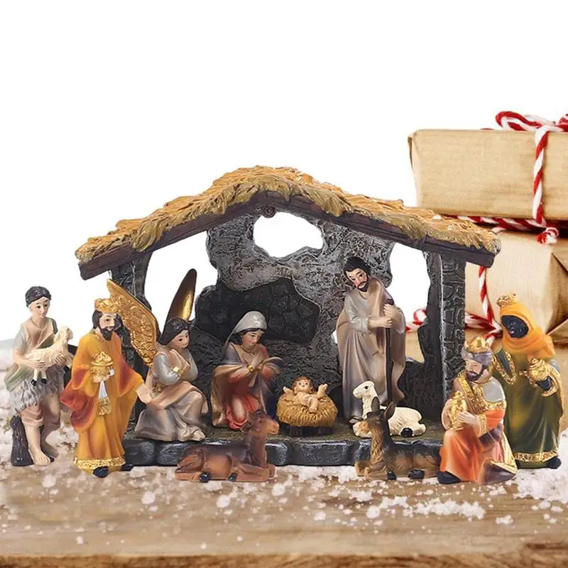 Classic 12-Piece Christmas Nativity Set