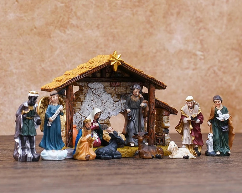 5cm Classic Christmas Nativity Scene Resin