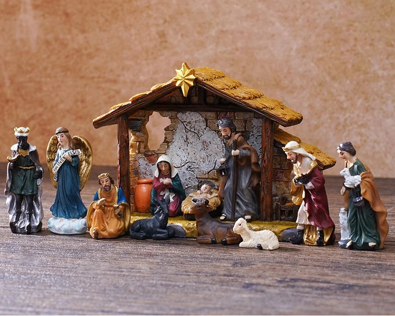 5cm Classic Christmas Nativity Scene Resin