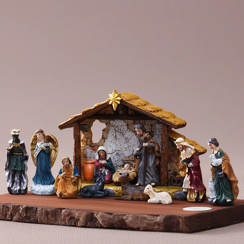 5cm Classic Christmas Nativity Scene Resin